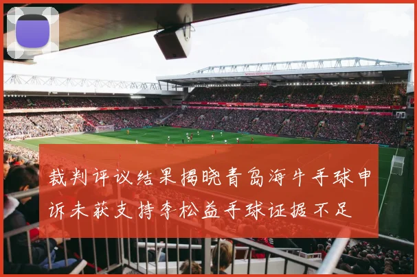 裁判评议结果揭晓青岛海牛手球申诉未获支持李松益手球证据不足
